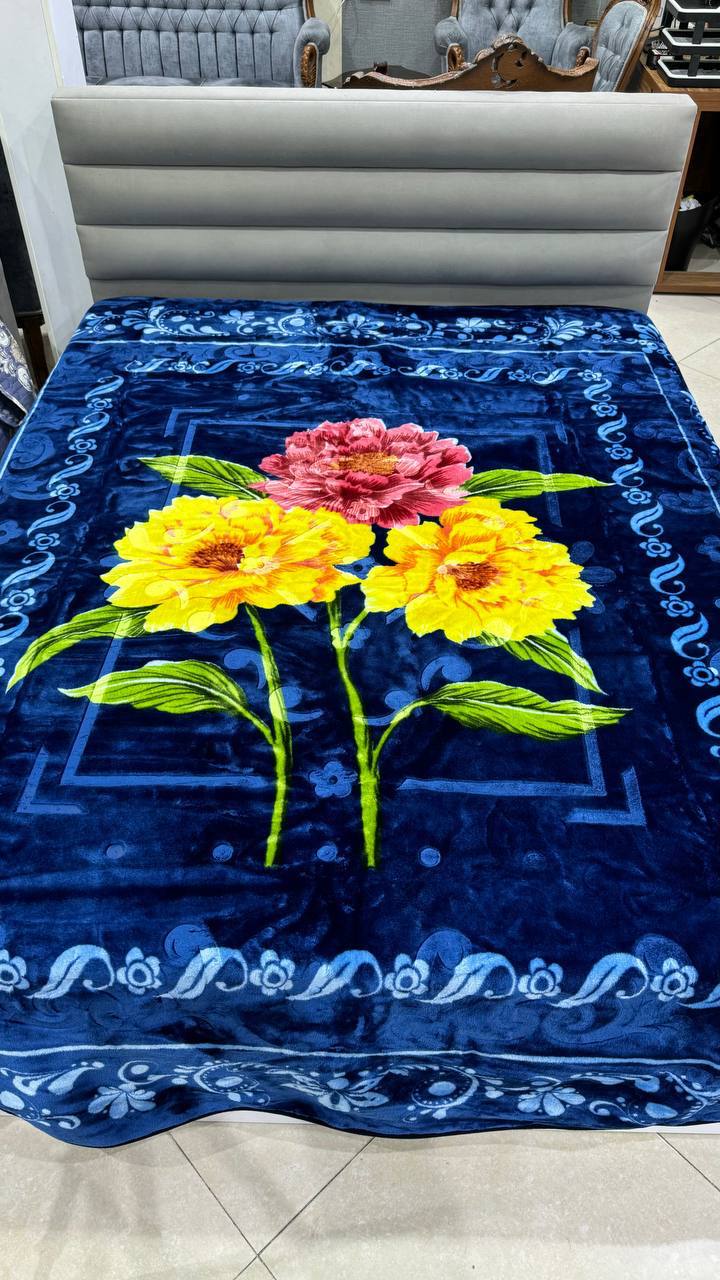 پتو دو نفره گلدار نرمینه + قیمت عمده و ارزان