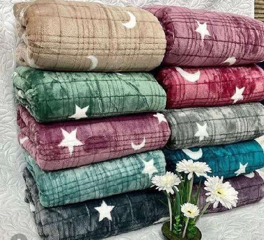 قیمت به صرفه و باکیفیت و ویژه پتوی ژله‌ای ماه و ستاره دو نفره + عمده