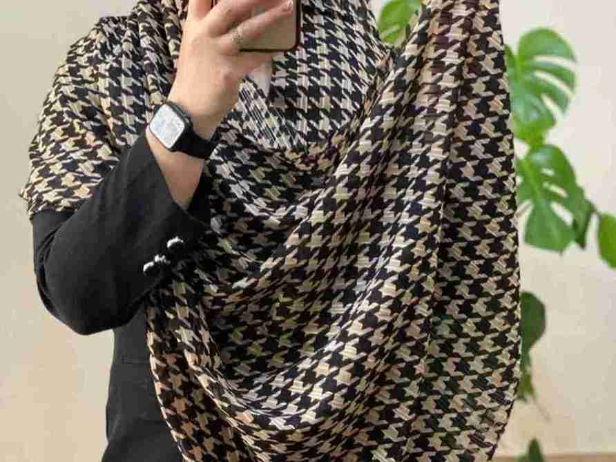 خرید شال نخی پلیسه + قیمت فروش استثنایی