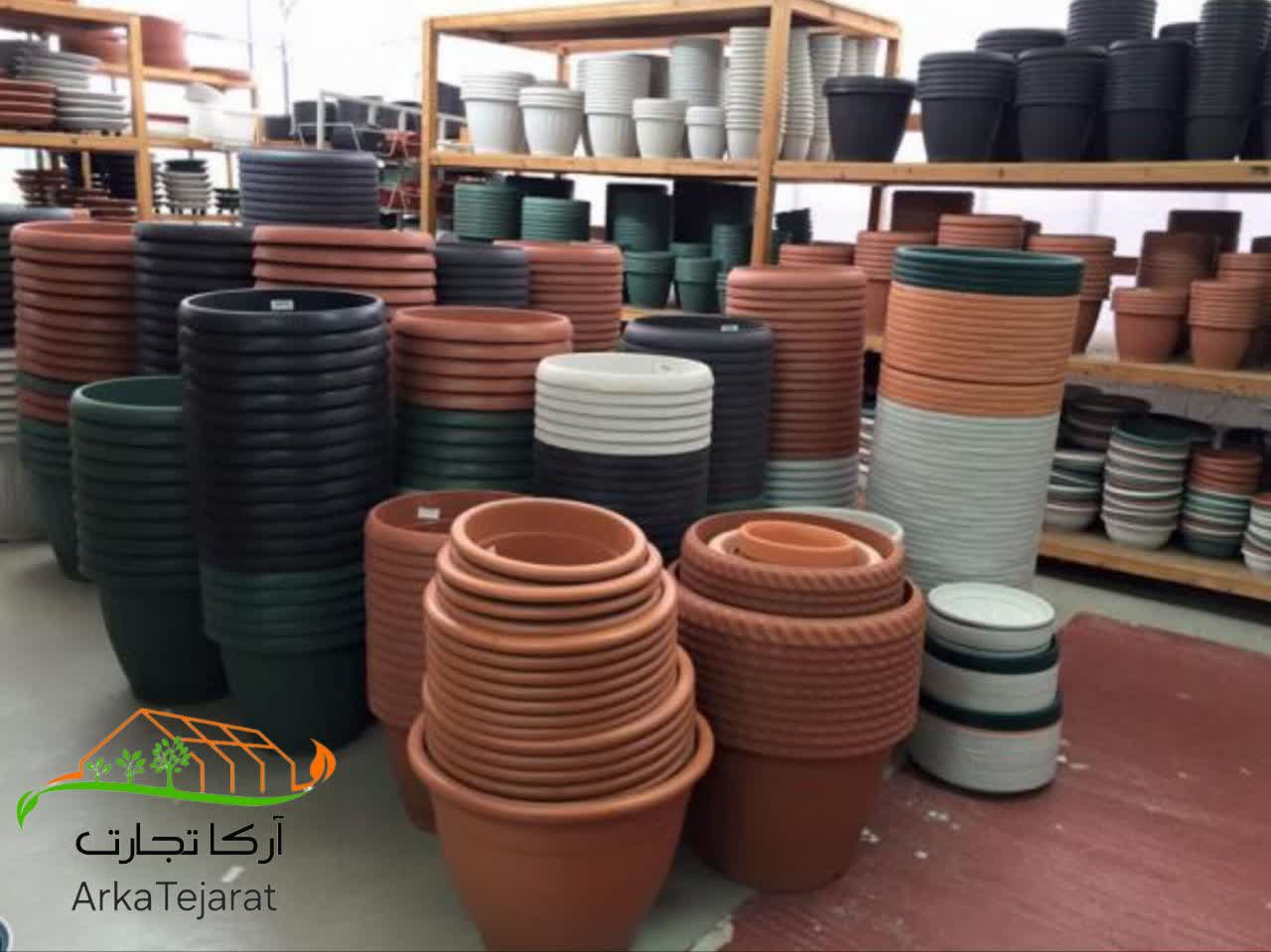 فروش عمده انواع گلدان پلاستیکی مشکی و رنگی با نازل ترین قیمت