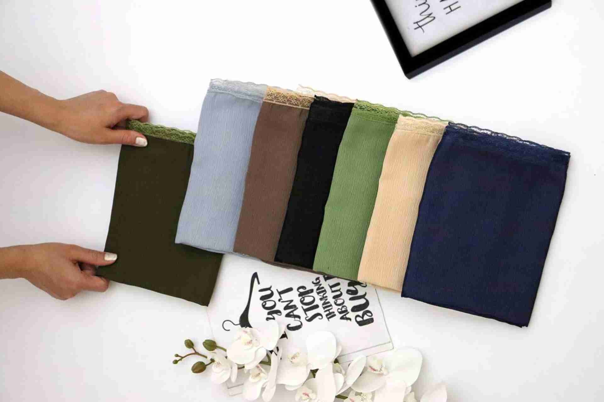 قیمت خرید عمده روسری درختی دور دانتل + پیشنهاد ویژه