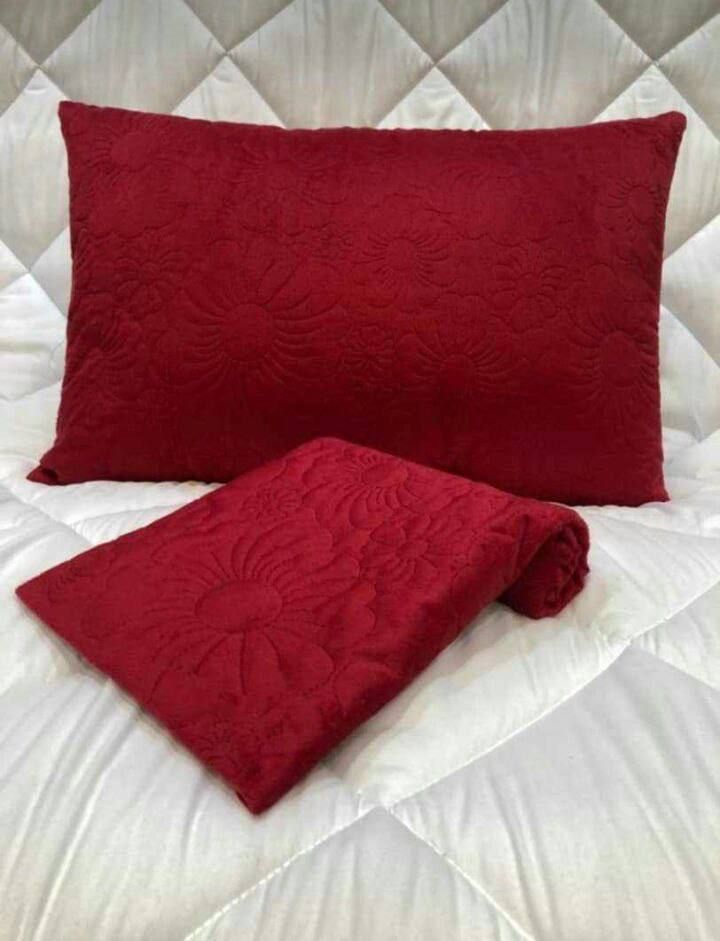 تصویر 1 از رو بالشتی مخمل گل برجسته+قیمت عمده و ارزان