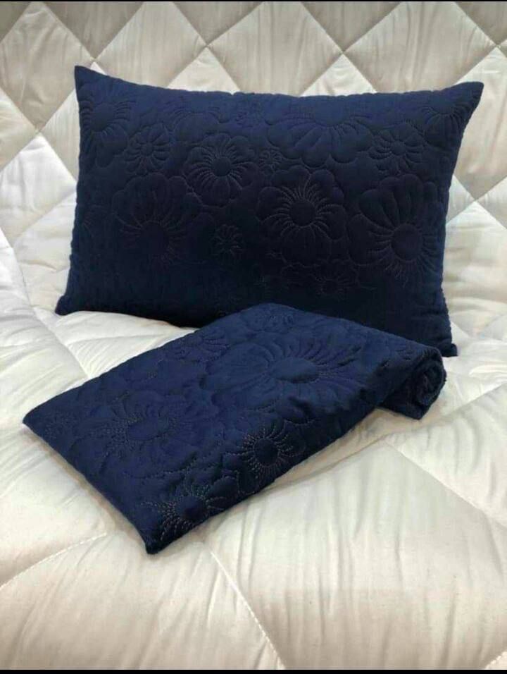 تصویر 2 از رو بالشتی مخمل گل برجسته+قیمت عمده و ارزان