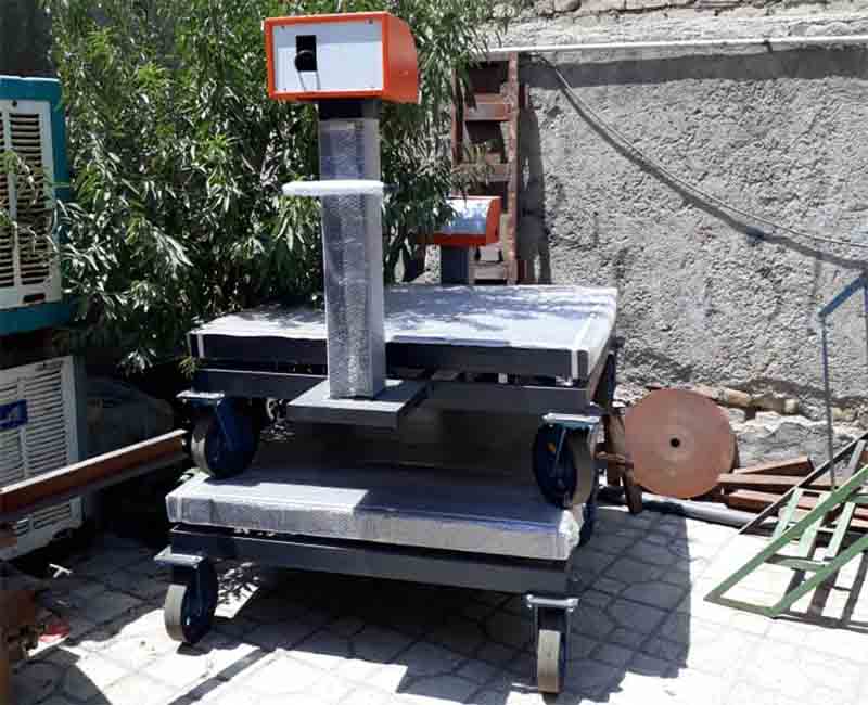 باسکول چرخدار ظرفیت ۱۸۰۰ کیلوگرم مخصوص سردخانه‌ ها