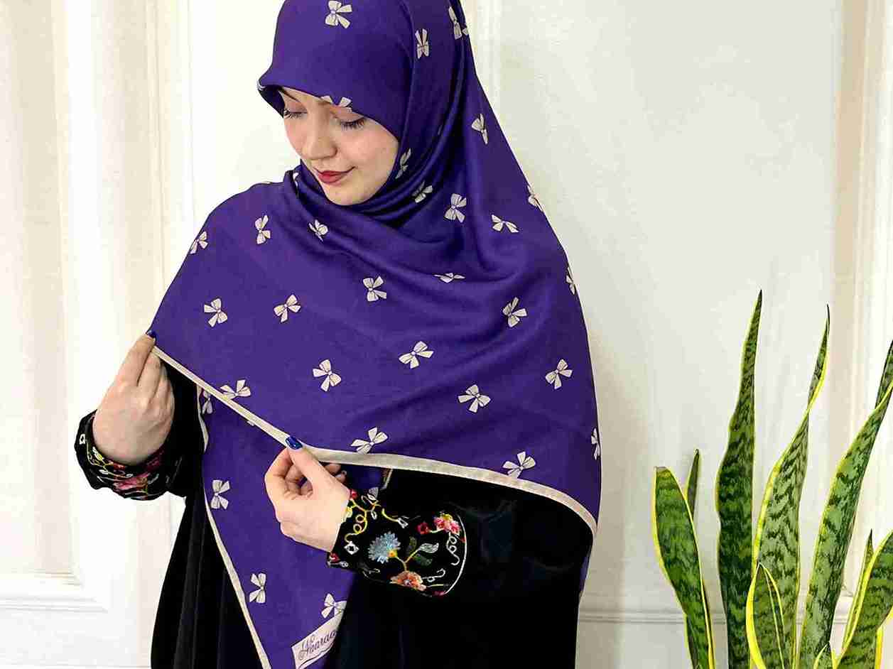 راهنمای خرید روسری نخی طرح پاپیون + قیمت عمده