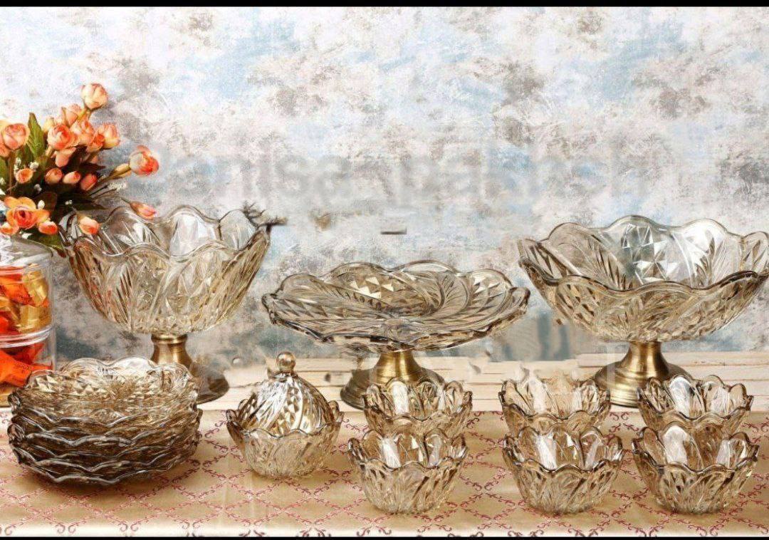 خرید سرویس پذیرایی بلوری ۱۸ پارچه شامپاینی تویو + قیمت