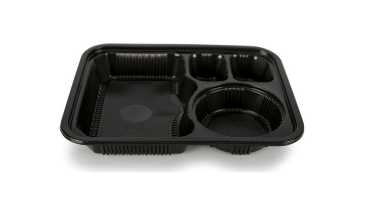 تصویر 2 از ظرف یکبار مصرف چند قسمتی مشکی رنگ