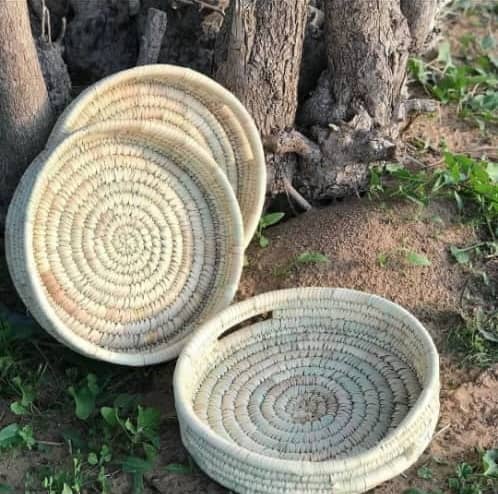 فروش سینی کپو بافی دسته دار ۴۰ سانتیمتری