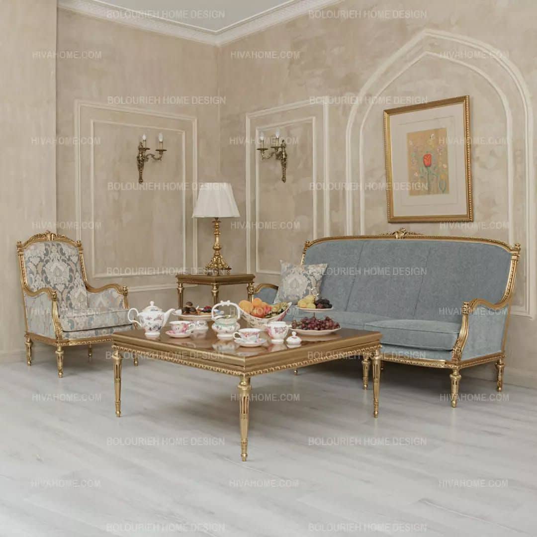 مبلمان کاجی بزرگ دسته چوبی
