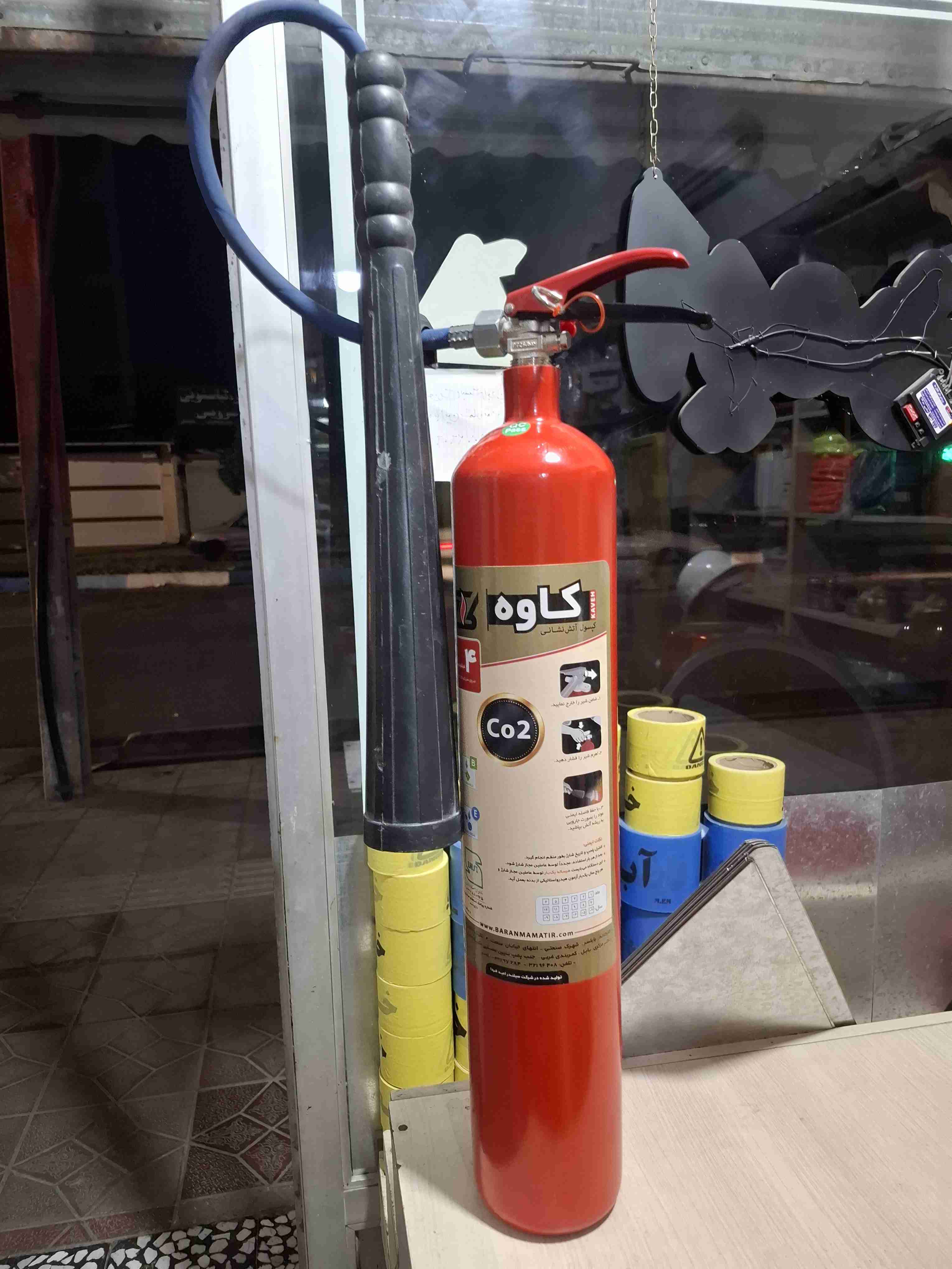 کپسول آتشنشانی Co2 دی اکسید کربن ۴ کیلویی