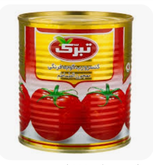 فروش استثنائی رب گوجه فرنگی تبرک