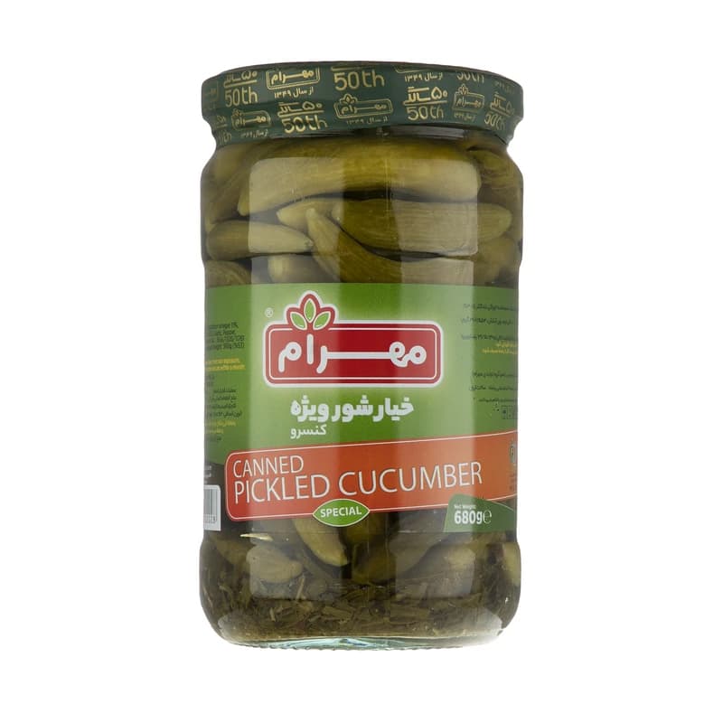 فروش اینترنتی خیارشور کنسروی مهرام + قیمت مناسب