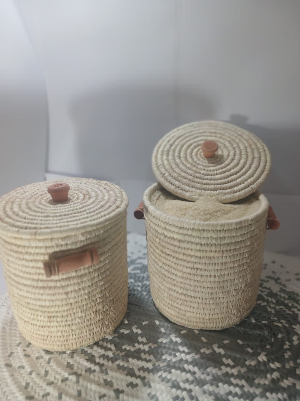 فروش محفظه برنج استوانه ای دسته دار