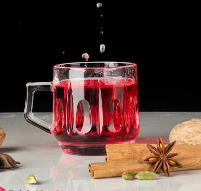 قیمت خرید عمده لیوان دسته دار بلوری مدل الکسی