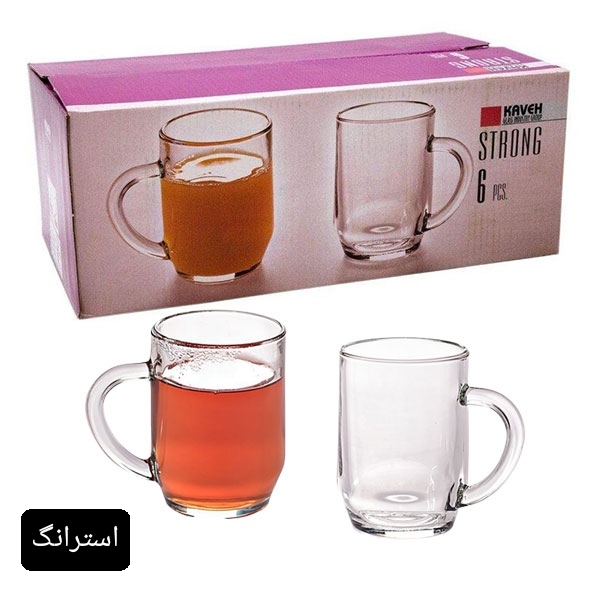 فروش عمده و قیمت لیوان دسته دار بلور مدل استرانگ