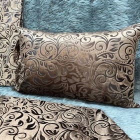 قیمت روبالشتی آماده مخمل گل برجسته + خرید