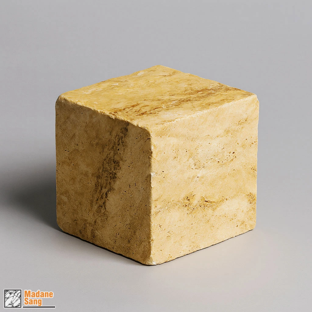 سنگ کوبیک تراورتن + با حاشیه سود بالا