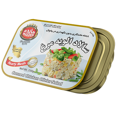 قیمت عمده کنسرو سالاد الویه مرغ خوشمزه 390 گرمی + شرایط استثنایی