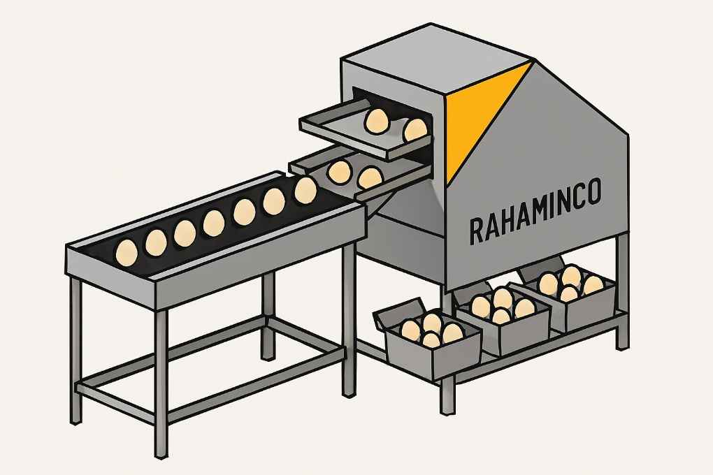 خرید سورتر اکونومی RAHAMINCO | دستگاه بسته‌بندی تخم‌مرغ کوچک با قیمت مناسب