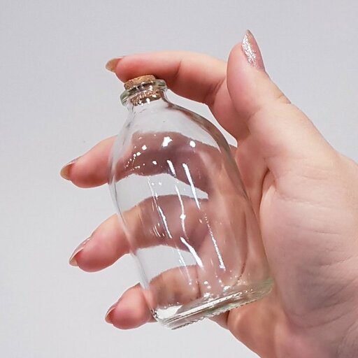 فروش بطری شیشه ای کوچک با درب چوب پنبه + قیمت خرید به صرفه