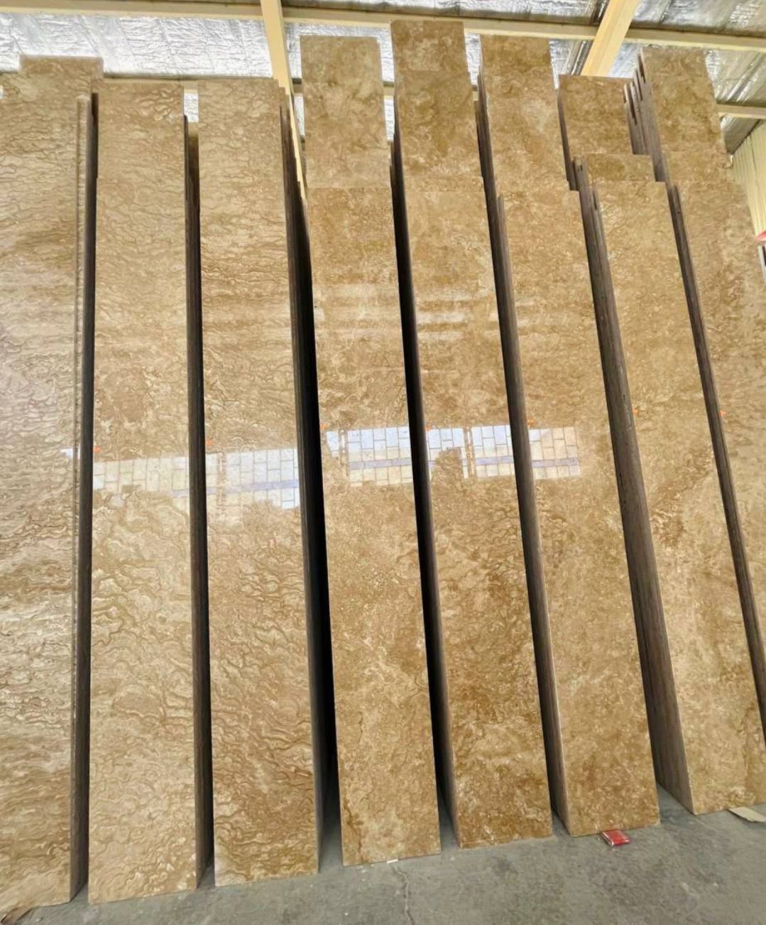 قیمت بی نظیر سنگ تراورتن عسلی + فروش ویژه