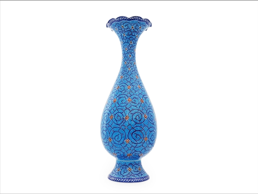 گلدان میناکاری مسی اسلیمی + خرید