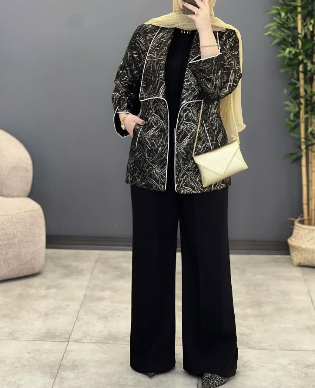 کت ژاکارد + شلوار مازراتی