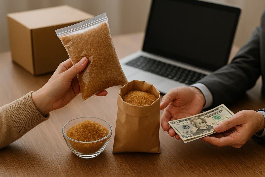 عرضه مستقیم شکر قهوه ای ترک