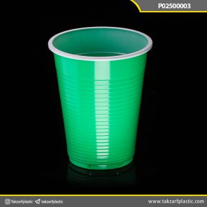قیمت خرید لیوان آبخوری 200 (تک لایه رنگی بسته ای)