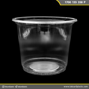 خرید ظرف ماستی 1700 دهانه 155 شفاف و مات