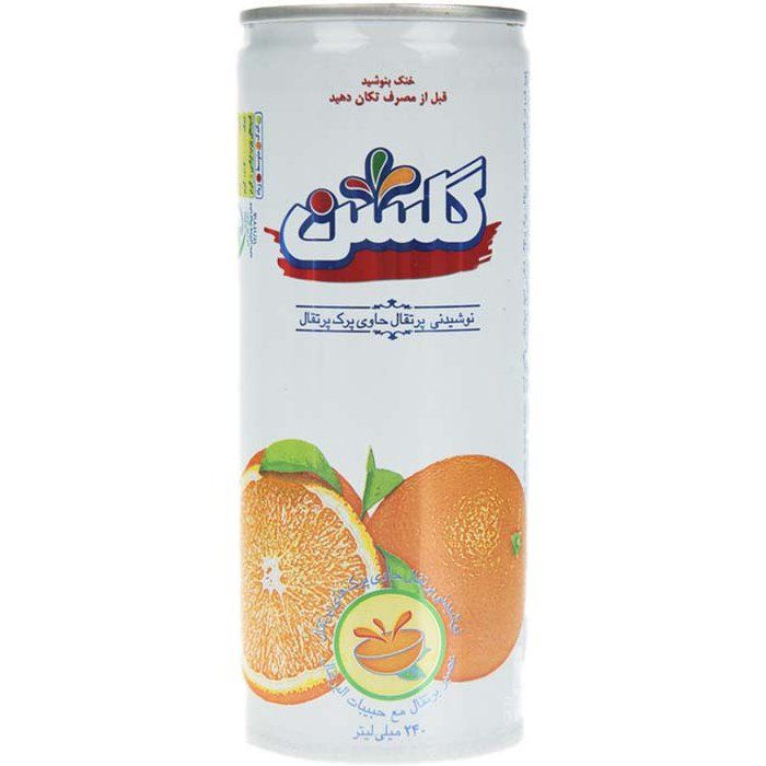 آبمیوه قوطی پالپ دار پرتقال 240cc گلشن فروش
