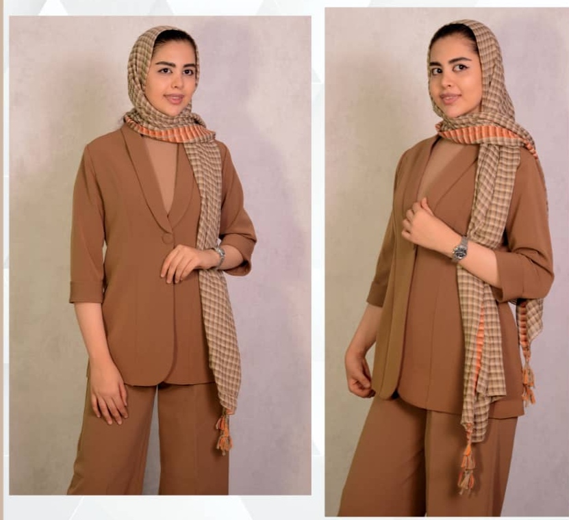 فروش ویژه کت شلوار زنانه کرپ مازراتی رنگی + قیمت ویژه