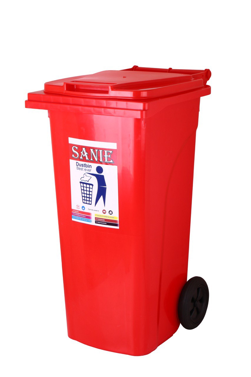 قیمت عمده سطل زباله 100 لیتری چرخ دار