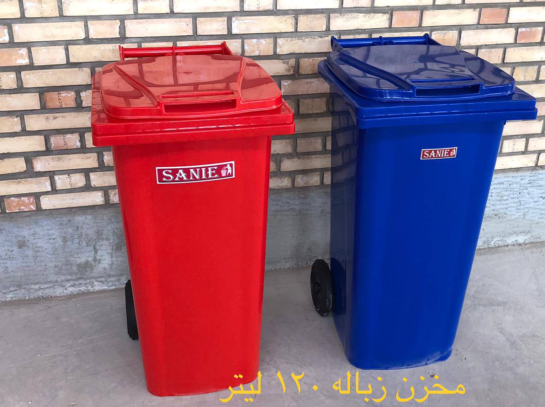 قیمت عمده سطل زباله 120 لیتری چرخ دار