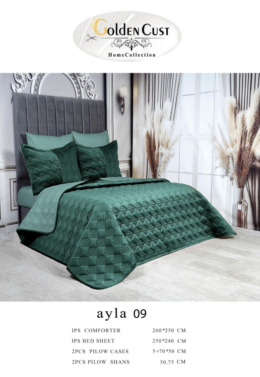 روتختی مخمل پنبه دوزی مدل ayla دو نفره
