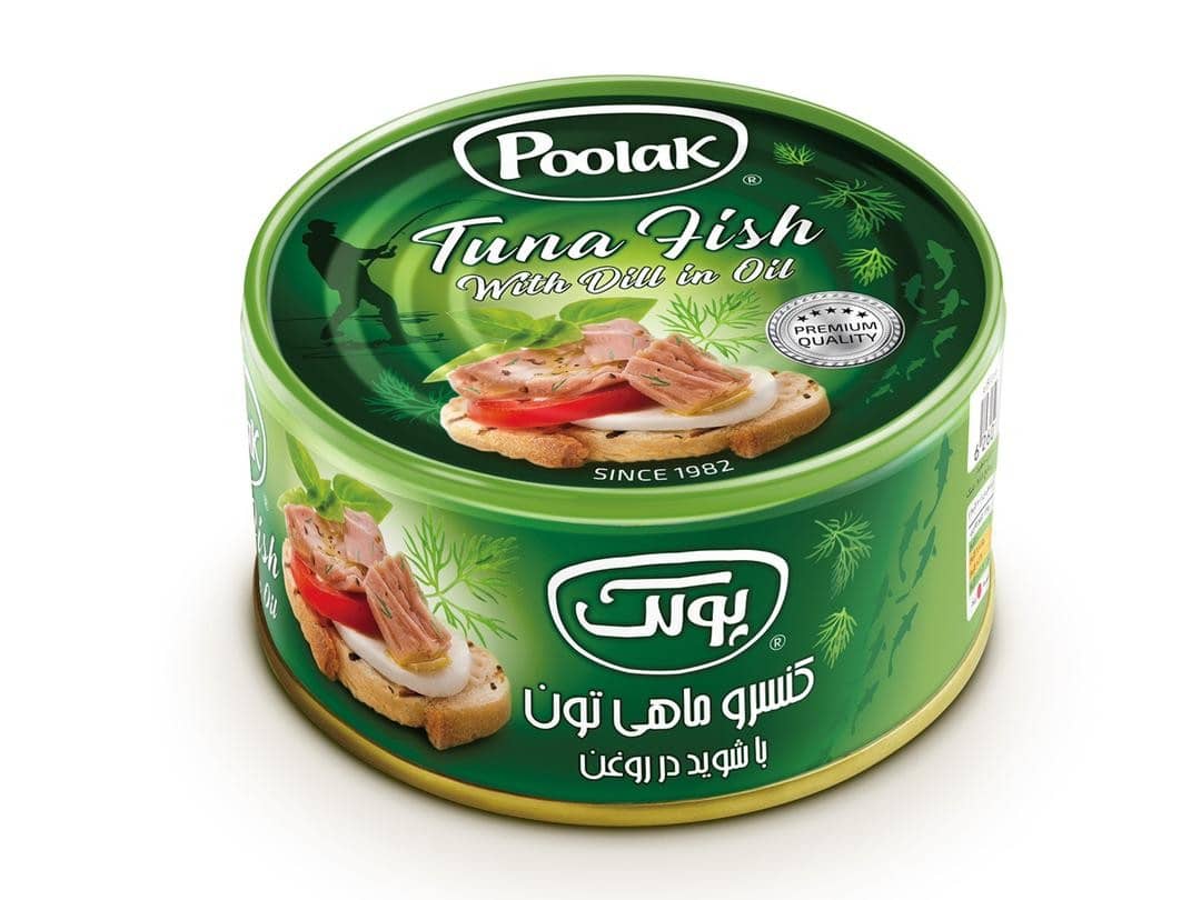 فروش عمده + کنسرو ماهی تن در روغن با شوید