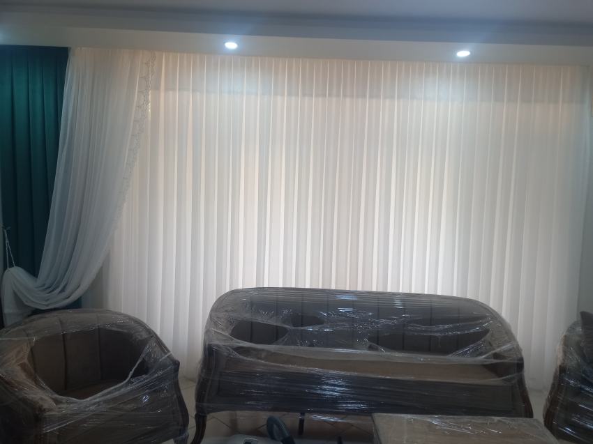 پارچه پرده ای حریر ساده برای پذیرایی