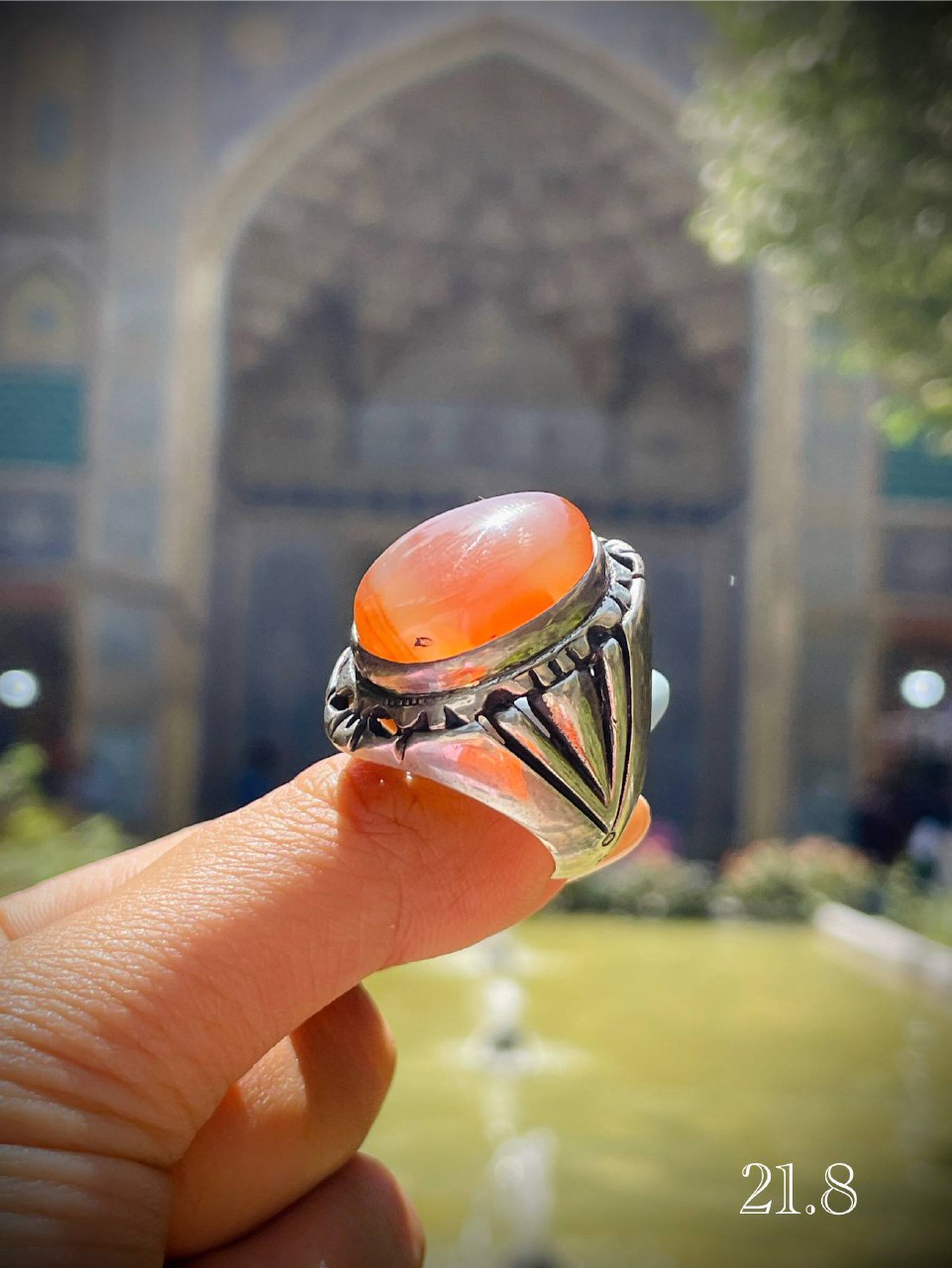خرید انگشتر نقره مردانه عقیق یمن