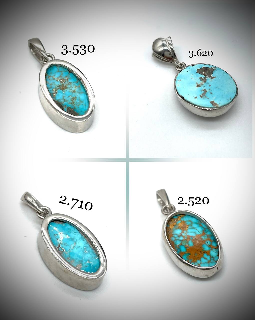 تصویر 1 از خرید پلاک نقره مردانه با نگین فیروزه نیشابوری اصل