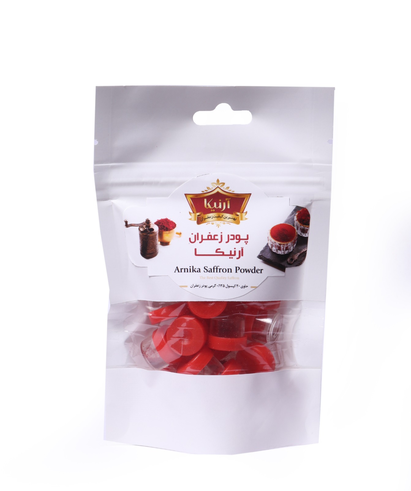 زعفران پودری کپسول سرگل درجه 1 0/125 گرم