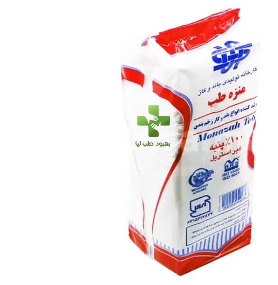 خرید عمده گاز 400 گرمی غیر استریل منزه طب + بهترین قیمت
