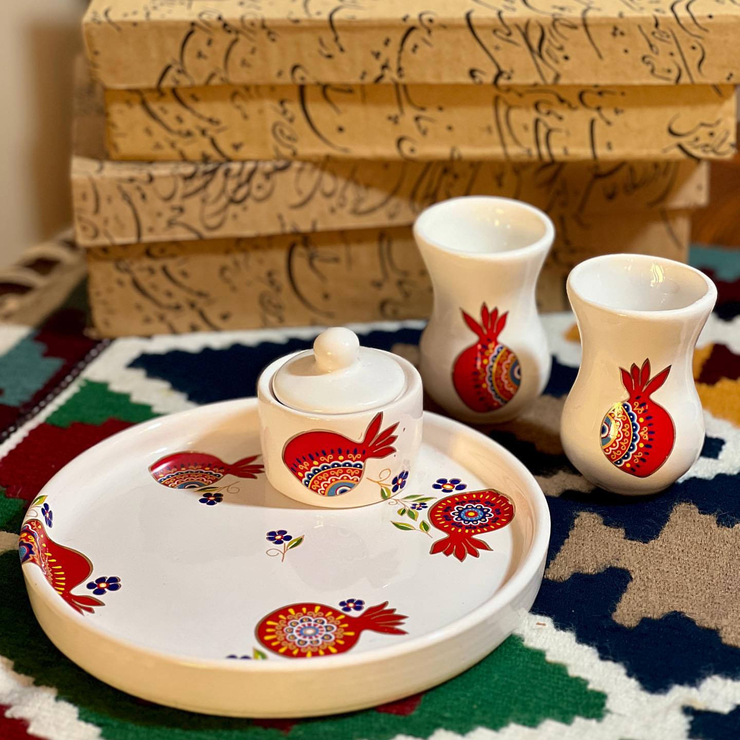 خرید سینی چای خوری طرح انار