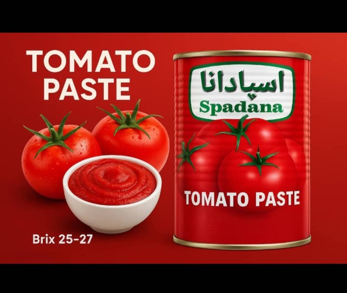 خرید عمده رب گوجه قوطی اسپادانا ۸۰۰ گرمی