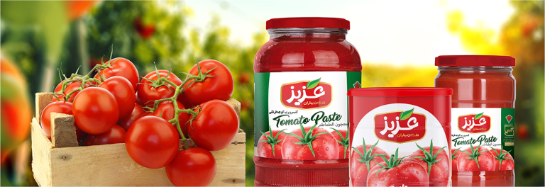 قیمت خرید عمده رب گوجه شیشه ۱.۵ کیلویی عزیز