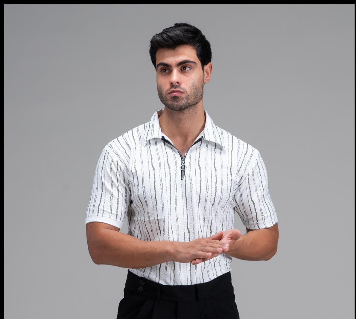 تیشرت یقه دار زیپ دار نخ مردانه + قیمت استثنائی
