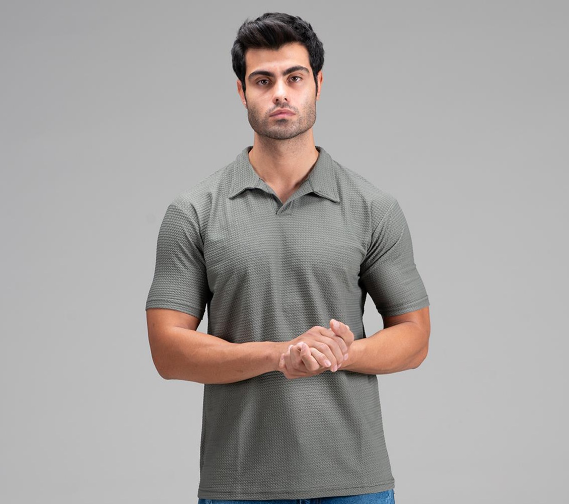 تیشرت یقه دار مردانه مراکشی ساده + خرید فوق العاده