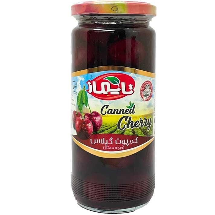 خرید کمپوت گیلاس داخل شیشه 500 گرمی تایماز + شرایط فوق العاده