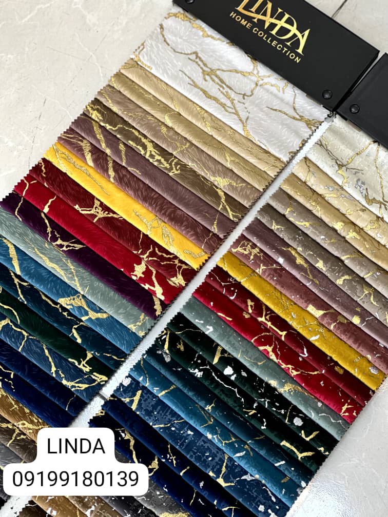 فروش پارچه پرده ای مخمل طلاکوب عرض ۳