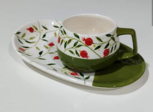 فروش  عمده فنجان  و زیره سرامیکی دست ساز