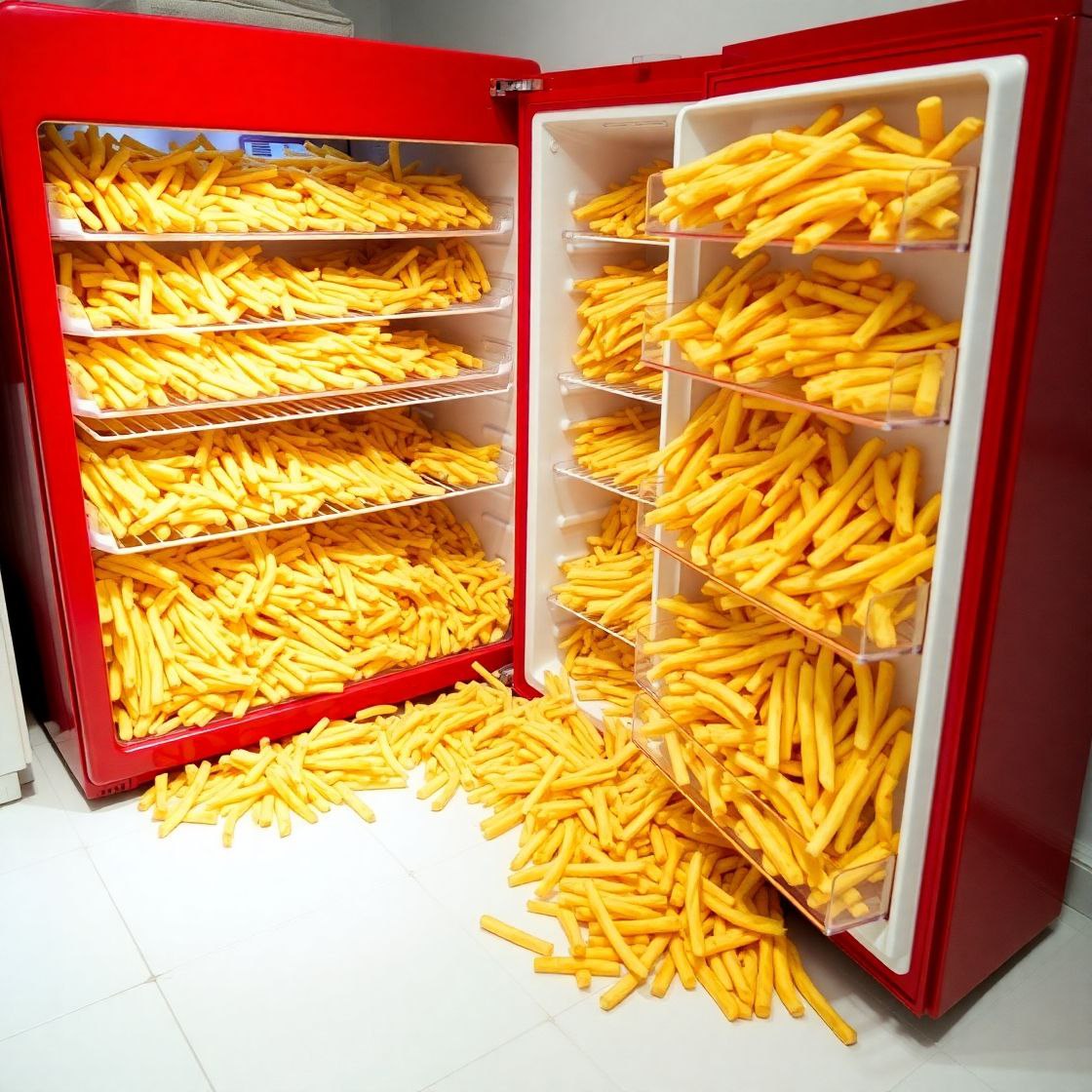 قيمت خريد سيب زمينی منجمد نيمه اماده با فروش عمده